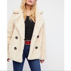 Free People Ivory Teddy Coat